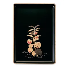 金蒔絵 花塗漆折敷点心盆 5枚組 金蒔絵 花塗漆折敷点心盆 5枚組 金蒔絵 花塗漆