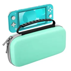【迅速発送】Switch Lite ケース ATiC ニンテンドー スイッチライト キャリングケース 収納バッグ EVA素材 耐衝撃 全面保護 軽量 Switch Liteコンソール/付属品 /10枚ゲームカード収納 持ち運び便利 ターコイズ