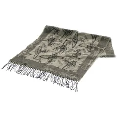 Vivienne Westwood (ヴィヴィアンウエストウッド) マフラー オーブ 総柄 リバーシブル グレー