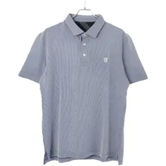 BLACK LABEL CRESTBRIDGE ブラックレーベルクレストブリッジ ストライプポロシャツ ブルー 3L 51P44-143-24