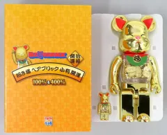 【中古】フィギュア BE＠RBRICK-ベアブリック- 招き猫 小判 開運 金メッキ 100% ＆ 400% 東京ソラマチ店限定のサムネイル
