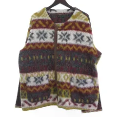 エンジニアードガーメンツ Engineered Garments 21AW 美品 モヘヤカーディガン 総柄 マルチカラー Mのサムネイル