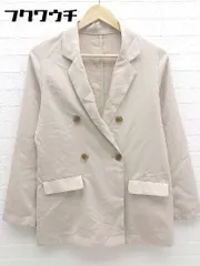 ◇ merlot メルロー ダブル 長袖 テーラード ジャケット Mサイズ ベージュ系 レディース  【中古】 【1002799031196】のサムネイル