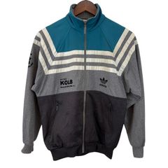 UMBRO ENGLAND ナイロンジャケット ブラック × ブルー Sサイズ