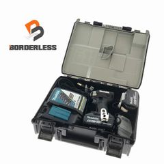 ☆中古美品☆ makita マキタ 18V 充電式インパクトドライバー TD173DRGXB 黒/ブラック バッテリー2個(18V 6.0Ah)充電器+ケース 101147