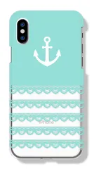 Xperia XZ1 SO-01K SOV36 701SO ケース カバー エクスペリアXZ1 スマホケース ハードケース マリン 海 レース ボーダー パステルカラー 大人 かわいい 海 人気 クリア 透明 カラー09