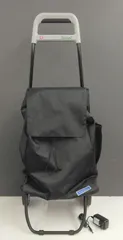 スチール製キャリーカート 黒 耐荷重約180kg スチール 二輪 2輪