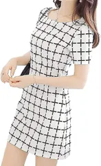 Beaumens(ビューメンス) 母の日 ワンピース ドレス レディース ミニ スカート セクシー 長袖 レース シースルー パーティー 結婚式 花柄 黒 ブラック 春 夏 秋 冬 サマー ショート 丈 大きい( 07: ホワイト 4XLサイズ)