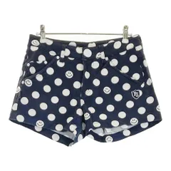 サイズ：0 PEARLY GATES パーリーゲイツ 055-8132326 ストレッチ ショートパンツ ニコちゃん ドット柄 ネイビー系 [240101277349]# ゴルフウェア レディース ストスト