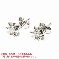 ※併売商品※◆中古状態良好◆ダイヤ付きスタッドピアス Pt Pt900 プラチナ レディース　M1069