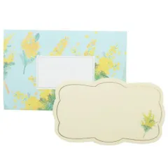 【メール便】グリーティングカード イノウエエリコ ミニメッセージカード ミモザ ミニカード＆ミニ封筒