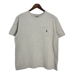 00年代 Polo by Ralph Lauren ポロ ラルフローレン ワンポイントロゴ ポケットＴシャツ ライトグレー(メンズ XL)中古 古着 T4483のサムネイル