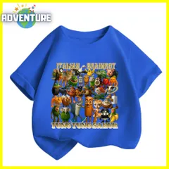 Tung Tung Tung Sahur トゥントゥントゥン サフール 半袖 子供 トップス Tシャツ 薄手 青ブルー   Itarian Brainrot イタリアンブレインロット100 110 120 130 140 150 160 子供服キッズKK