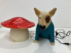 ☆キノコ　犬　ライト　ランプ　2点セット　ライト