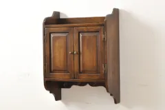 ★事前問合せ必須★ NAKAZAWA FURNITURE ウォールラック 和製ビンテージ オーク材 エレガント 壁掛け収納棚 吊り棚 ウォールシェルフ ビンテージ リペア+発送まで3週間前後 R-059513