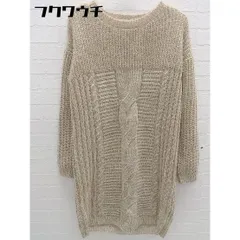 ◇ OZOC オゾック 長袖 ミニ ニット ワンピース サイズ38 ベージュ レディース 【中古】 【1102230018233】のサムネイル