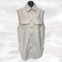 H＆M　エイチアンドエム　ワンピース　ベージュ　レディース　ノースリーブ　胸ポケットあり　フロントボタン　無地　シンプル