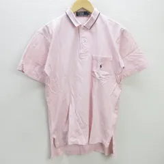 G■ポロラルフローレン/POLORalphLoren 半袖ポロシャツ/鹿の子地【M】ピンク/men's/114【中古】■