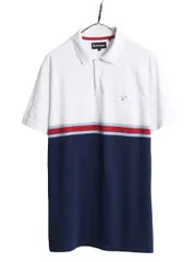 【お得なクーポン配布中!】 バブアー ボーダー 鹿の子 半袖 ポロシャツ メンズ XL / Barbour 半袖シャツ コットン ワンポイント 大きいサイズ マルチカラー ボックス