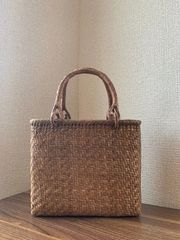 プラニー工房 竹カゴバック ブラウン巾着タイプ - メルカリ