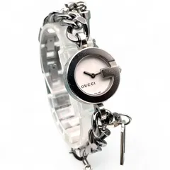 ⭐【美品希少レアモデル】グッチ107ブレスレット腕時計(新品電池稼働品) GUCCI グッチ 107 G チャーム ブレスレット 腕時計 GP/GP