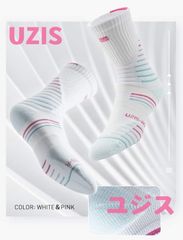 バスケソックス UZIS【ACE1.0】ホワイトピンク