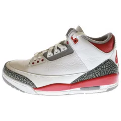 NIKE (ナイキ) AIR JORDAN 3 RETRO OG FIRE RED 2022 エアジョーダン3 レトロ OG ファイヤーレッド ミッドカットスニーカー ホワイト/レッド US10/28cm DN3707-160