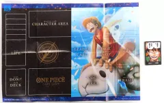 【中古】トレカ 付録カードセット+ONE PIECE カードゲーム リバーシブルプレイシートポスター ルフィ＆ヤマト 最強ジャンプ 2023年4月号付録