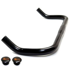 【人気商品】ブラック) (01 22.2mm バー バー 25.4mm クランプ 410mm 幅 フラット/ハンドル ブルホーン 合金 アルミ