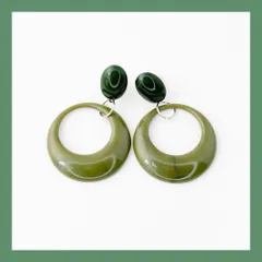 グリーンフープピアス(cr-43) / フラメンコ・ダンス・パーティー