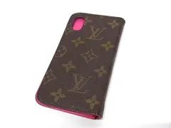 LOUIS VUITTON ルイヴィトン M63444 モノグラム フォリオ iPhone X/XS 対応 アイフォン スマホケース ブラウン系×ピンク系 DH5024