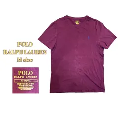 POLO RALPH LAUREN ロゴ　刺繍　Mサイズ　Tシャツ ワインレッド　古着　ヴィンテージ