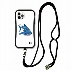 [iPhoneXR(テンアール)] スマホショルダー付 iPhone15 i-coronケース アニマル柄 動物 アイフォン 14 Pro 14 Plus 13 Mini 12 11 耐衝撃 スマホ保護 スマホケース 肩掛け ジンベエザメ 鮫 サメ