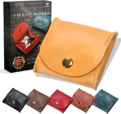 fogman 革製品アドバイザー監修 小銭入れ メンズ コインケース ボックス型 本革 薄型 コンパクト(イエロー)