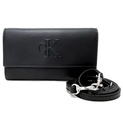 【新品 未使用】Calvin Klein Jeans カルバンクライン アウトレット スカルプト インプレッション ハンドル ストラップ付き ウォレット 長財布 4K1006G 001
