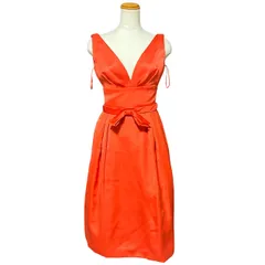 エスカーダ ESCADA パーティードレス ノースリーブ 光沢 オレンジ 34 XS相当のサムネイル