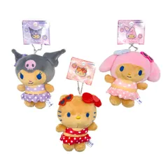 サンリオ ナイトパーティーマスコットキーホルダー 日焼けキティ クロミ マイメロディ