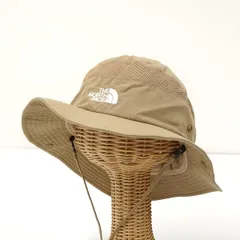 THE NORTH FACE ブリマーハット USED美品 NN02339 Lサイズ 帽子 ザノースフェイス ベージュ ロゴ刺繍 メッシュ ユニセックス X6750
