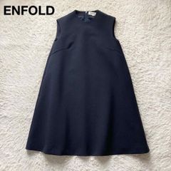 新品タグ付き　訳あり　エンフォルド　ENFOLD　ノースリーブワンピース　M 新品】ENFOLD ノースリーブボンディングワンピース 38 グレー 835