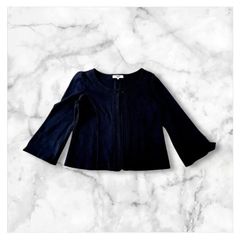NATURAL BEAUTY BASIC , ナチュラルビューティーベーシック, ボレロ風　ノーカラージャケット　ブラック　黒