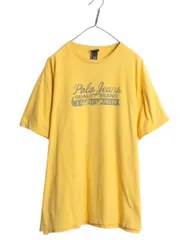 【お得なクーポン配布中!】 ポロジーンズ ラルフローレン プリント 半袖 Tシャツ メンズ XL / ポロ カットソー コットン トップス グラフィック 大きいサイズ イエロー