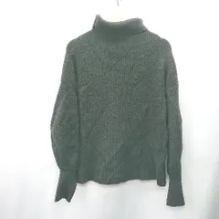 ◇ ⊇ ADAM ET ROPE アダムエロペ ウール混合 長袖 タートルネックセーター サイズF ブラック レディース E  【1409100045079】