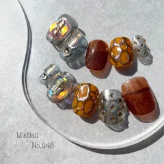 ネイルチップ チップ 派手 ギラギラ カラフル ちゅるん