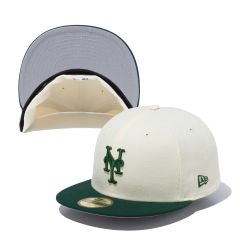 NEW ERA ニューエラ 14124657 59FIFTY Powered by GORO NAKATSUGAWA（min-nano）ニューヨーク・メッツ ワインコルク×ダークグリーン 7　5／8(60.6cm)