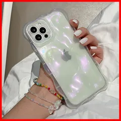 【人気商品】【在庫処分】【特価商品】【在庫セール】【特別セール】UEEBAI iPhone 12 Pro Max 6.7 inch 用 ケース ウェーブデザイン スマホカバー 可愛い おしゃれケース カラフルケース TPUカバー カーリーウェーブケース 軽量