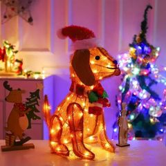 ヤードライト イルミネーションライト クリスマス インテリア 雑貨 かわいい 犬 アニマル ドッグ 動物 お洒落 庭 ガーデンライト 4-7