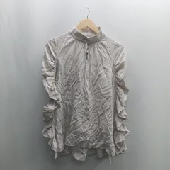 ◇ Θ PAGEBOY バックオープン ボリューム袖 長袖 ブラウス サイズF アイボリーホワイト レディース E  【1409100039139】