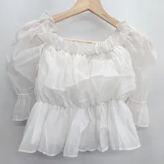 ◇ ◎●未使用● ⊂ Φ GRL グレイル 五分袖 カットソー サイズF ホワイト系 レディース E  【1410100049431】