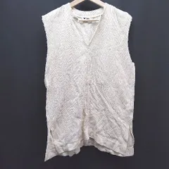 ◇ FORK&SPOON URBAN RESEARCH ノースリーブ サイドスリット Vネック カットソー サイズ1 アイボリー レディース E  【1310130023985】