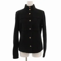 ダナキャランニューヨーク DKNY CITY フェイクムートンジャケット ブルゾン ニット切替 S 黒 ブラック /UO 1101のサムネイル